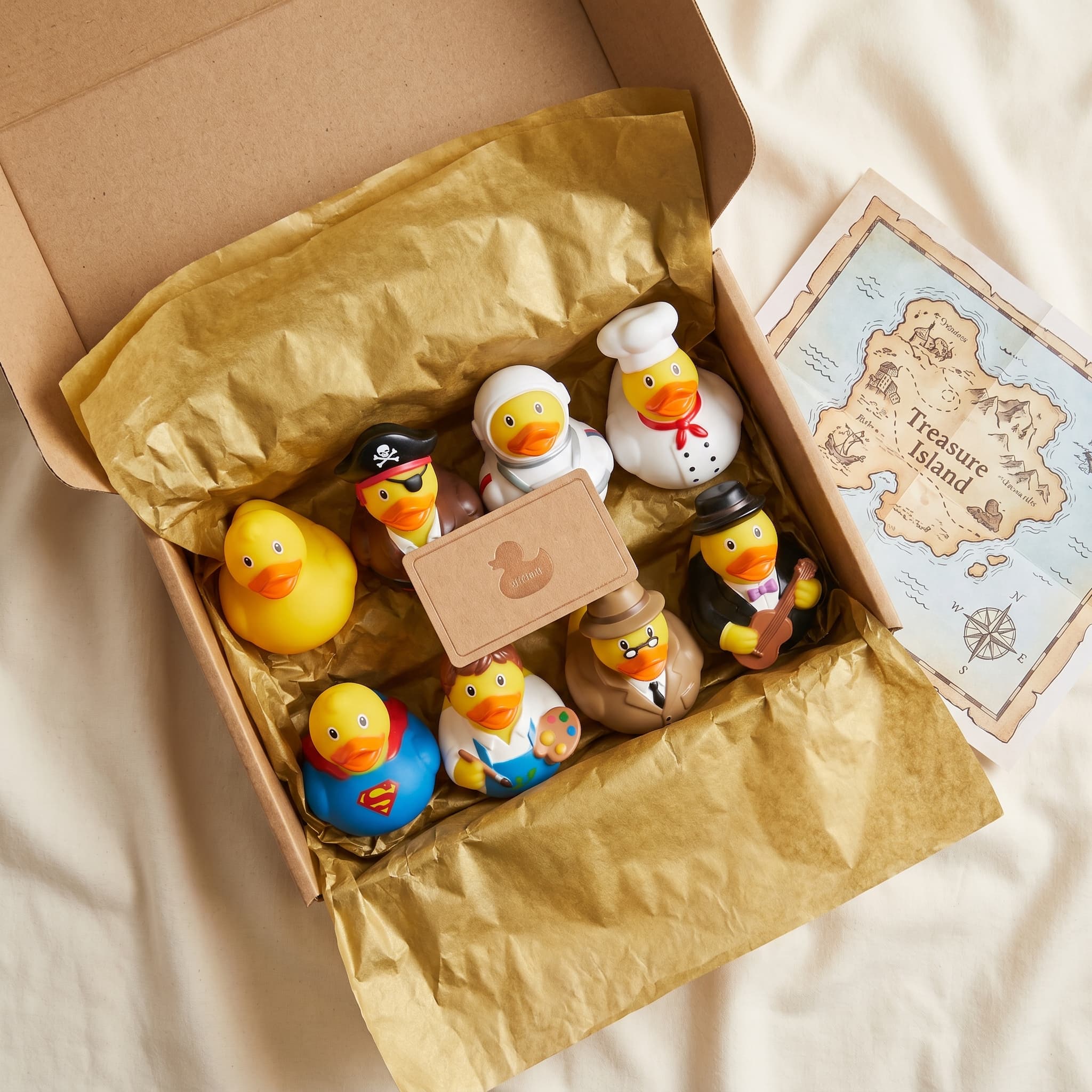 A DuckCrate monthly box opened
